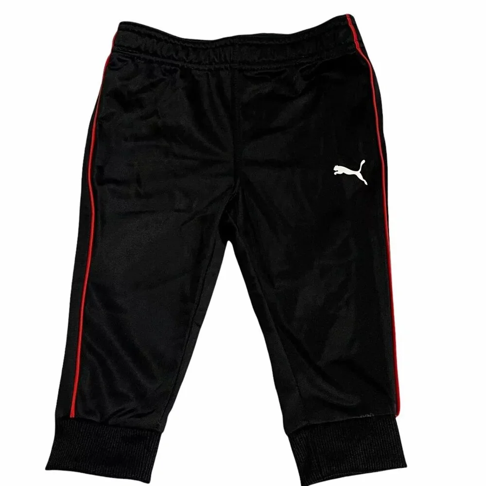 Puma‎ Baby Infant Boys Track Jacket & Joggers Outfit Set Sz 12 Months Black/ Red - Picture 12 of 13